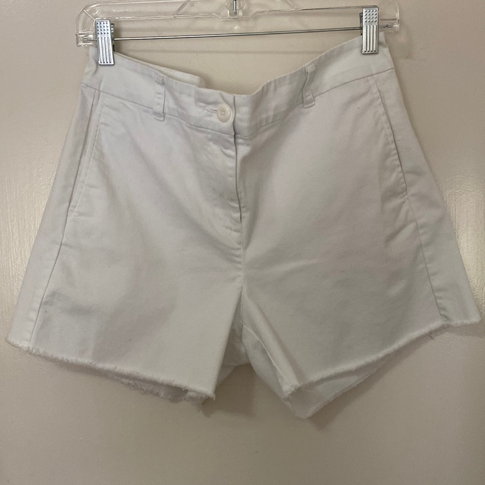 J.Crew White 4” Stretch Chino Cut-Off Shorts, Size 6, 4” inseam